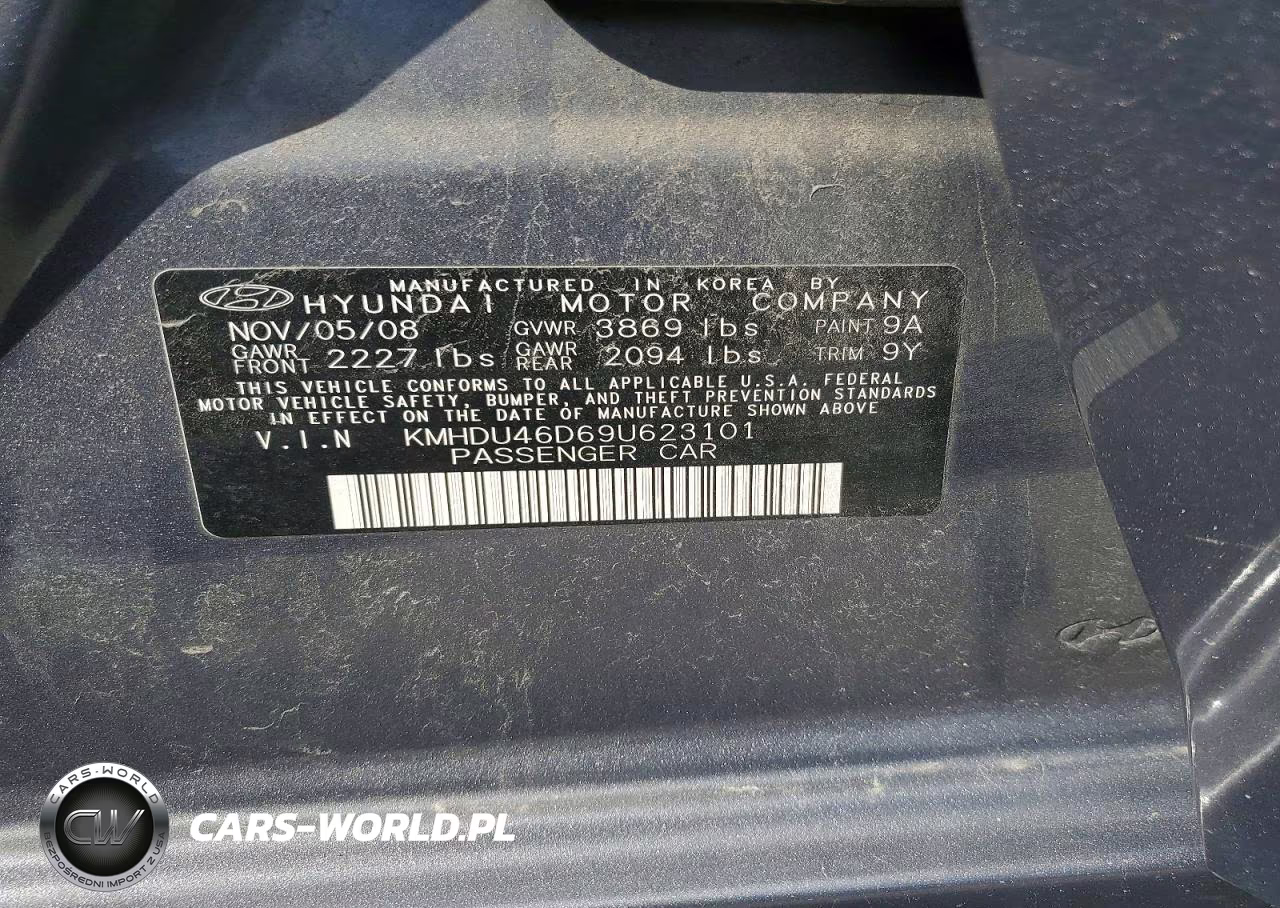 2009 Hyundai Elantra Se VIN:KMHDU46D69U623101 - 13