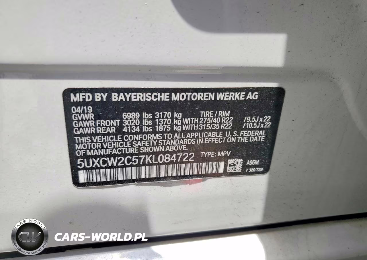 2019 BMW X7 xDrive40I VIN:5UXCW2C57KL084722 - 13