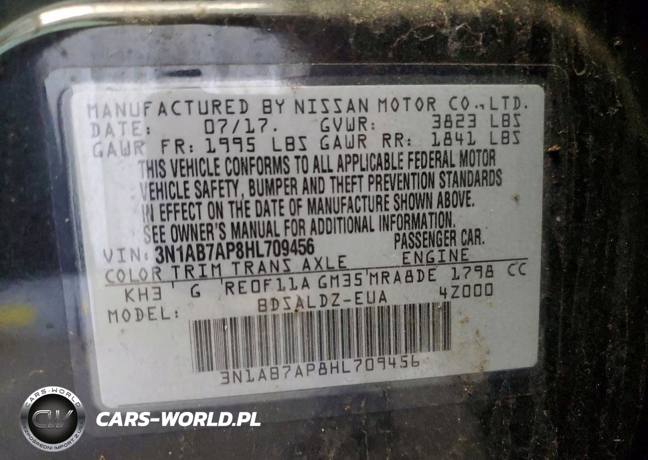 2017 Nissan Sentra Sv VIN:3N1AB7AP8HL709456 - 12