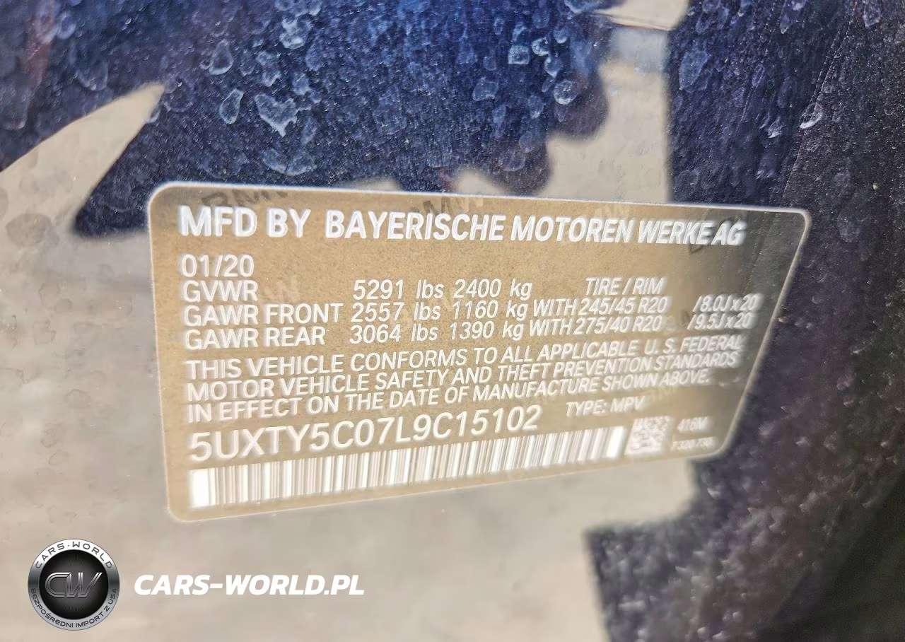 2020 BMW X3 xDrive30I VIN:5UXTY5C07L9C15102 - 13