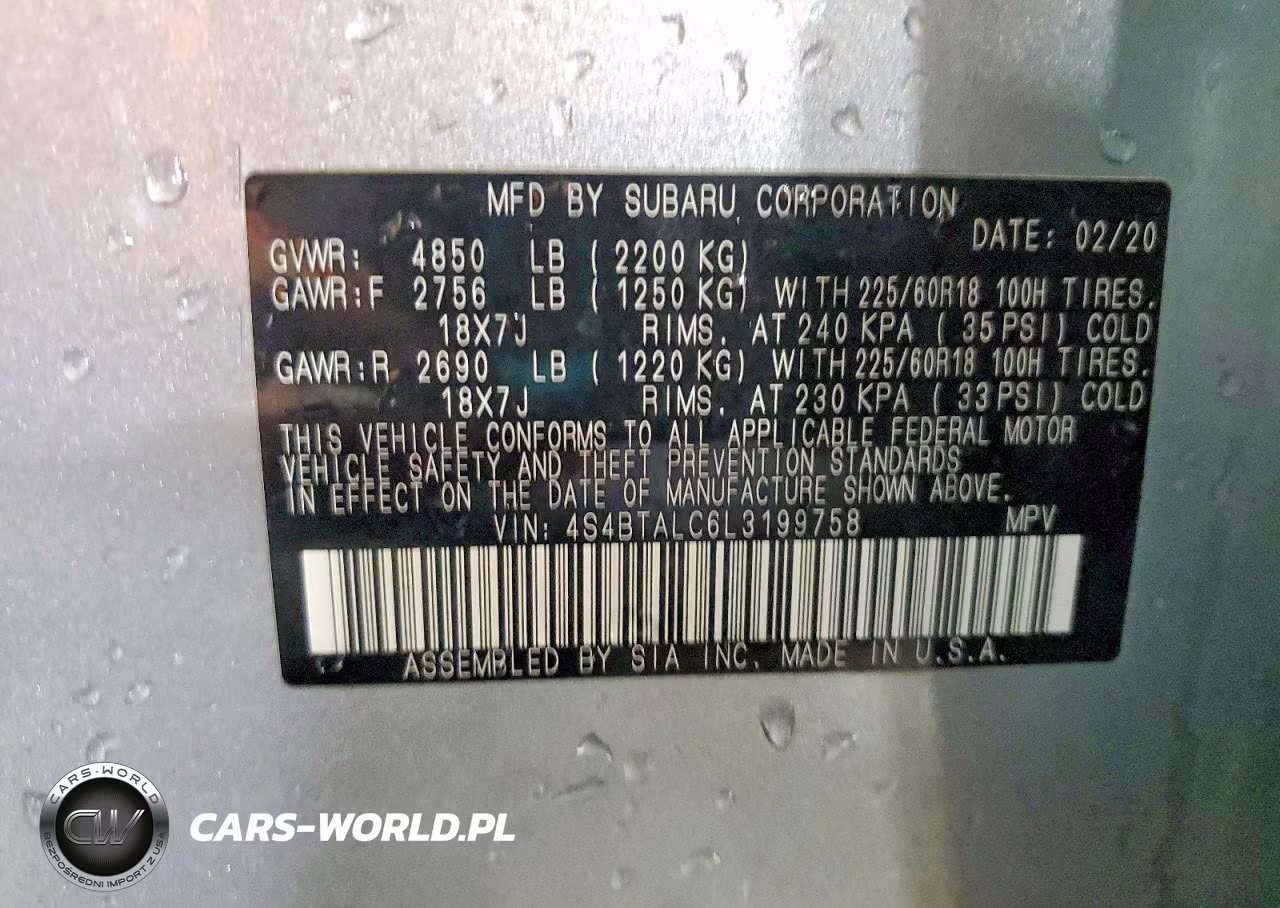 2020 Subaru Outback Limited VIN:4S4BTALC6L3199758 - 13