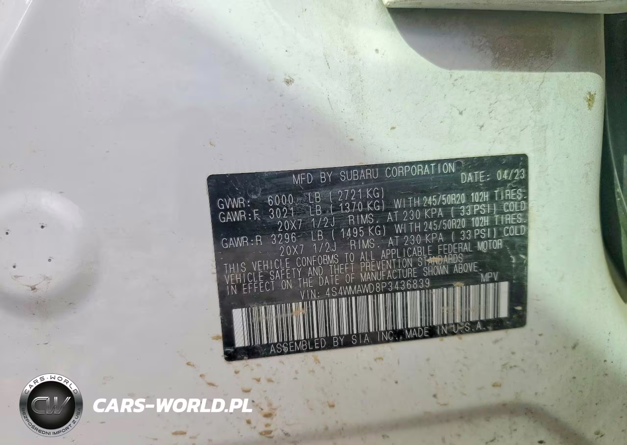 2023 Subaru Ascent Touring VIN:4S4WMAWD8P3436839 - 13