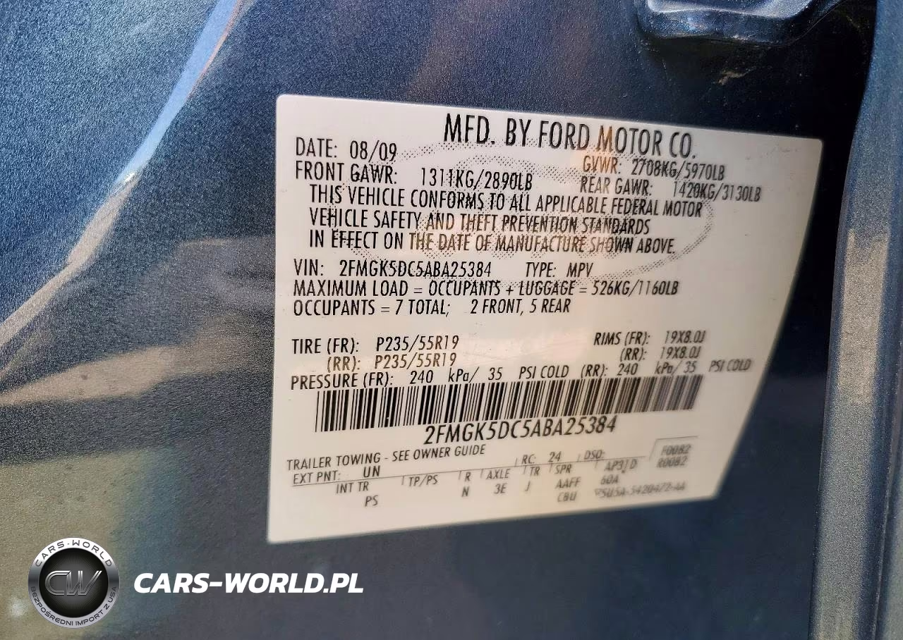 2010 Ford Flex Limited VIN:2FMGK5DC5ABA25384 - 14