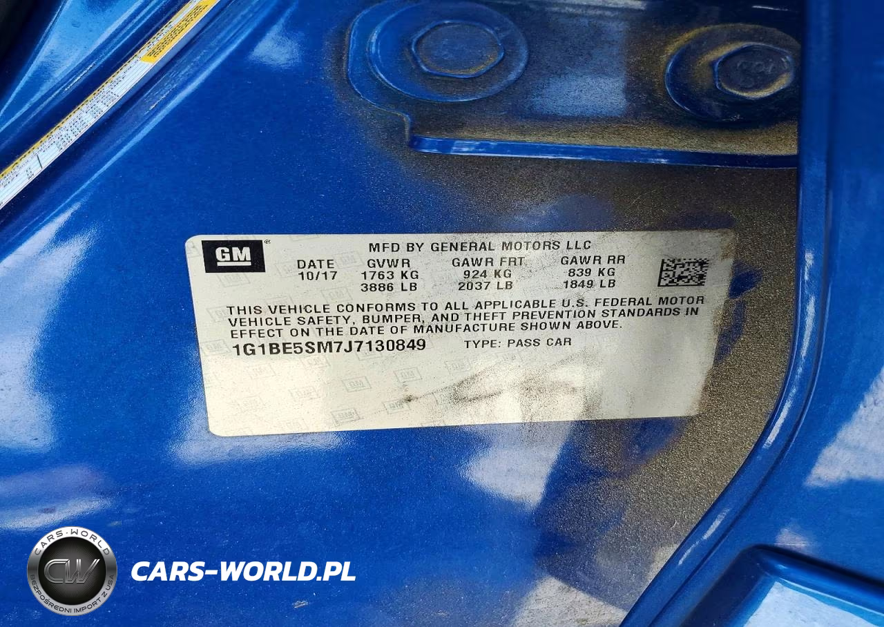 2018 Chevrolet Cruze Lt VIN:1G1BE5SM7J7130849 - 12