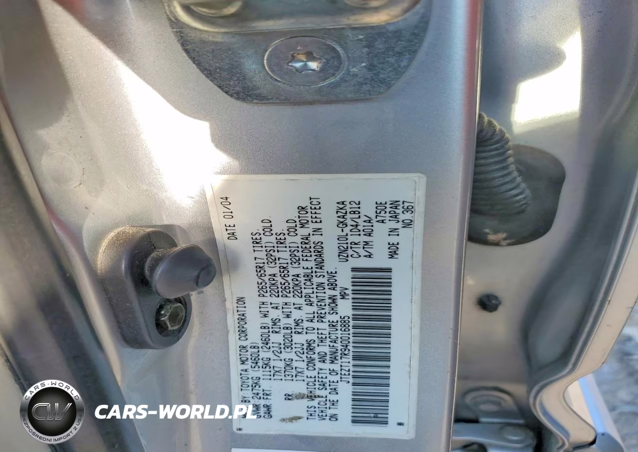 2004 Toyota 4Runner Limited VIN:JTEZT17R940016885 - 13