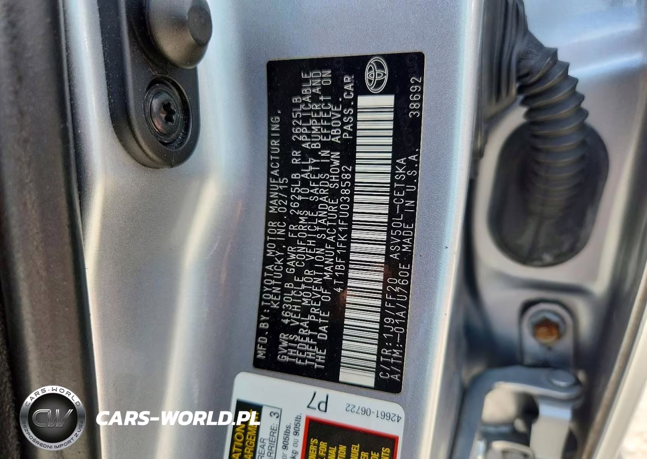 2015 Toyota Camry Se VIN:4T1BF1FK1FU038582 - 12