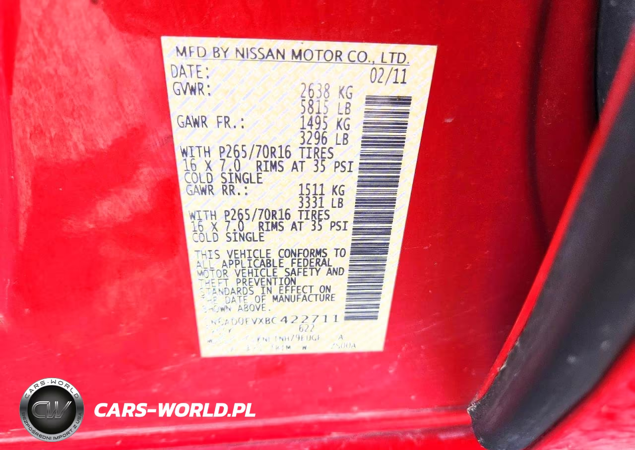 2011 Nissan Frontier S VIN:1N6AD0EVXBC422711 - 12