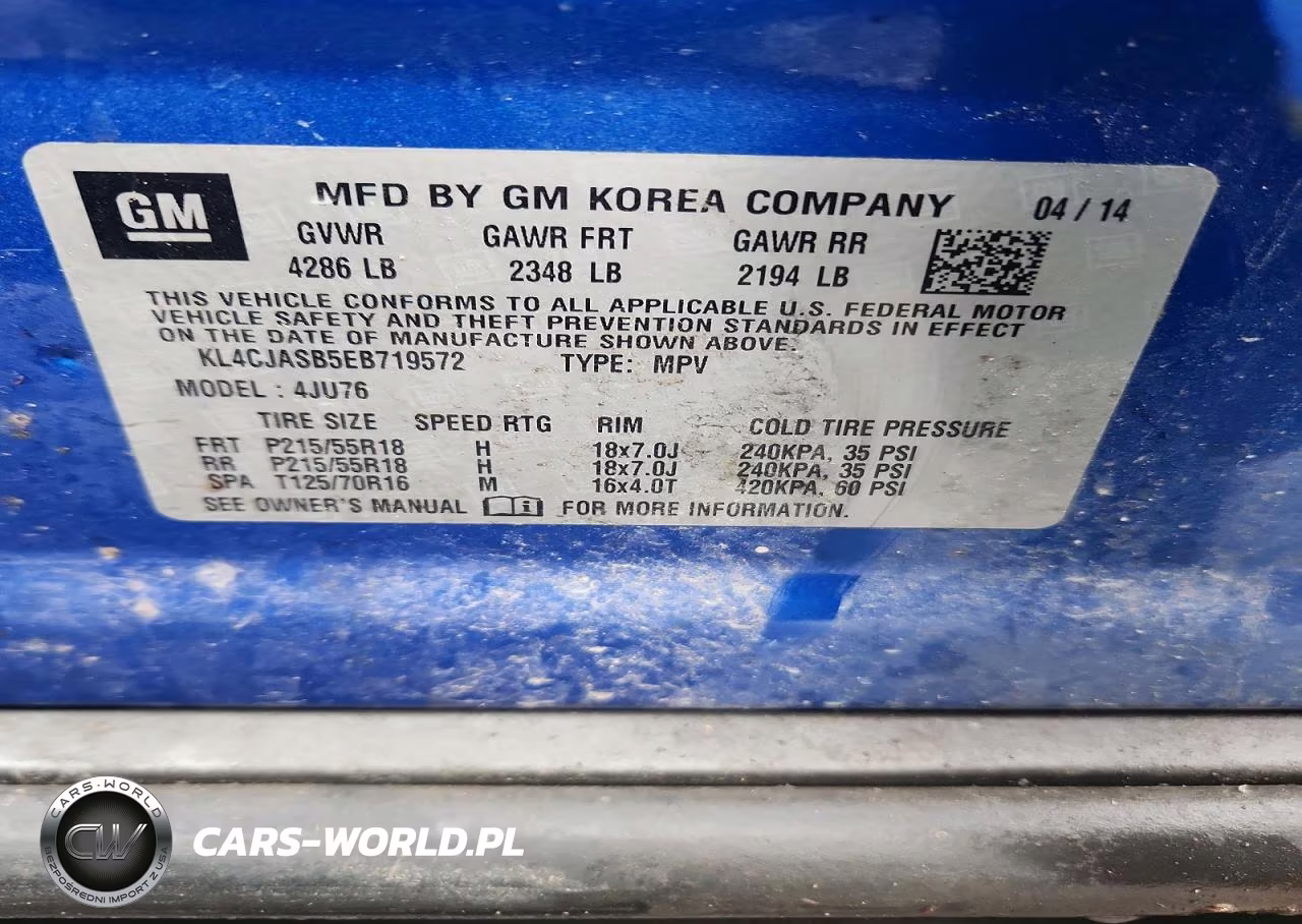 2014 Buick Encore VIN:KL4CJASB5EB719572 - 13