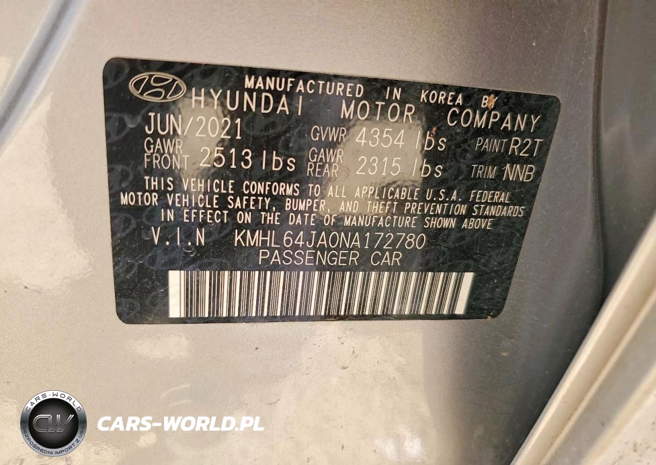 2022 Hyundai Sonata Sel VIN:KMHL64JA0NA172780 - 13