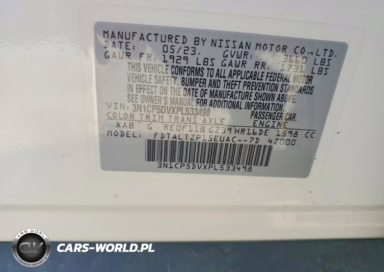 2023 Nissan Kicks Sr VIN:3N1CP5DVXPL533498 - 13