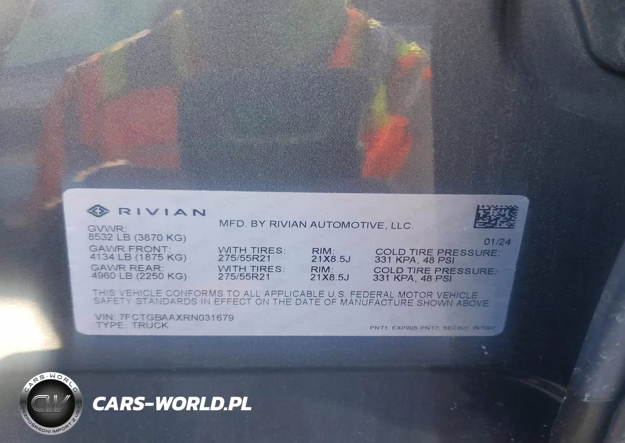 2024 Rivian R1T Adventure VIN:7FCTGBAAXRN031679 - 13