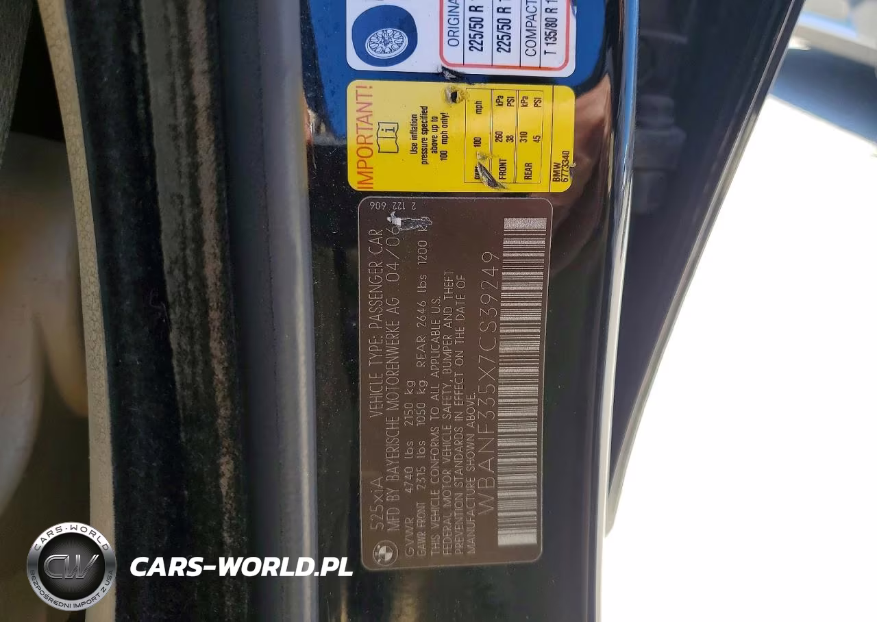 2007 BMW 525 Xi VIN:WBANF335X7CS39249 - 12
