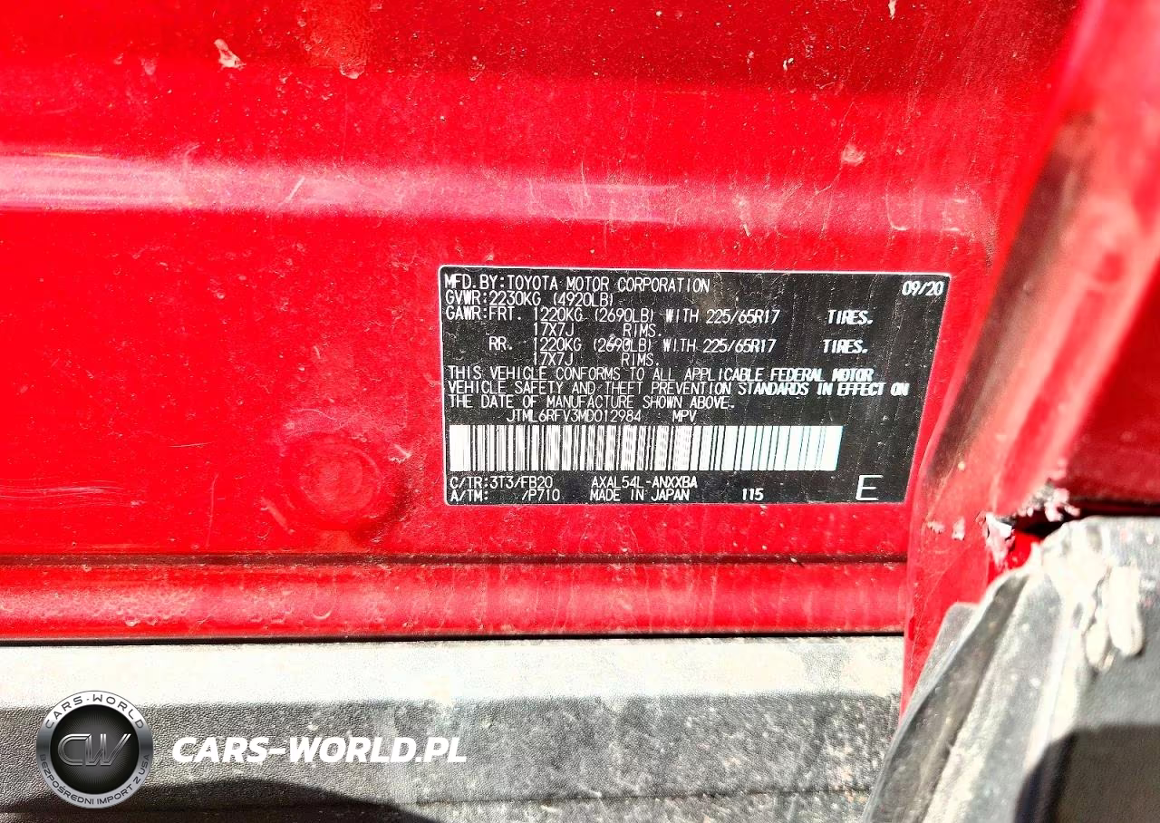2021 Toyota Rav4 Le VIN:JTML6RFV3MD012984 - 13