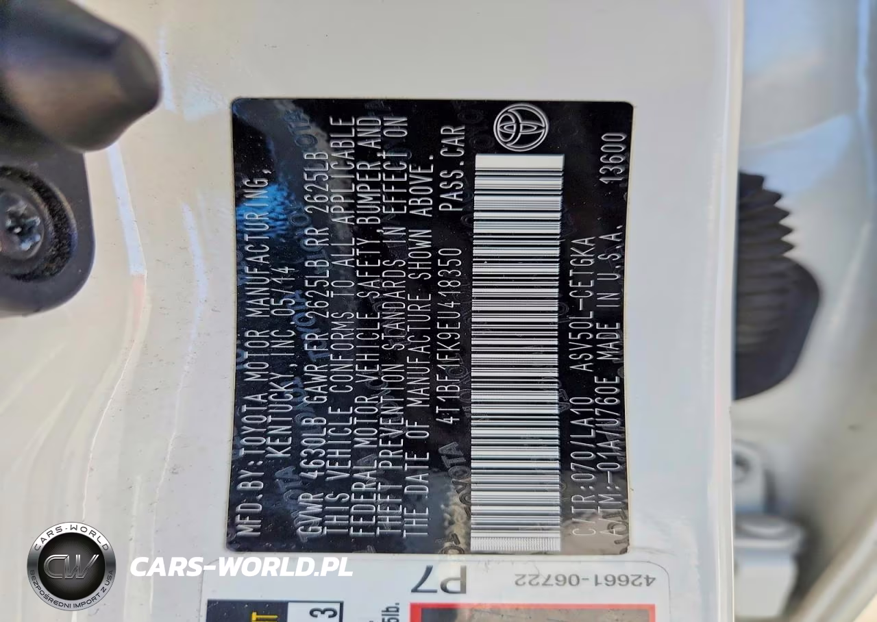 2014 Toyota Camry Xle VIN:4T1BF1FK9EU418350 - 13