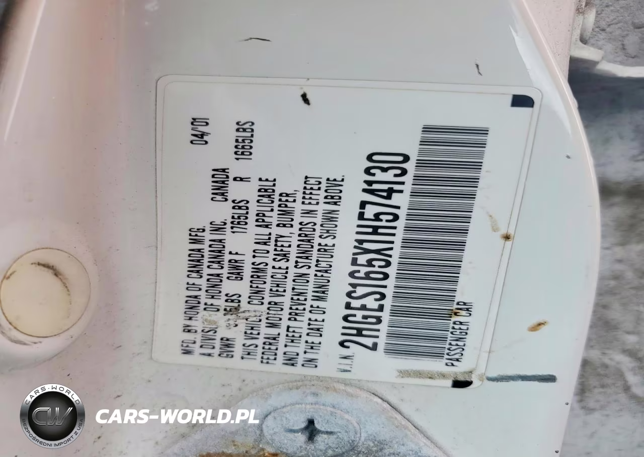 2001 Honda Civic Lx VIN:2HGES165X1H574130 - 12
