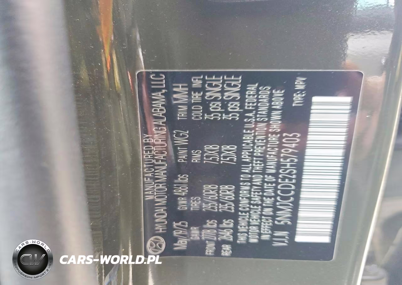 2025 Hyundai Tucson Sel VIN:5NMJCCDE2SH579403 - 13