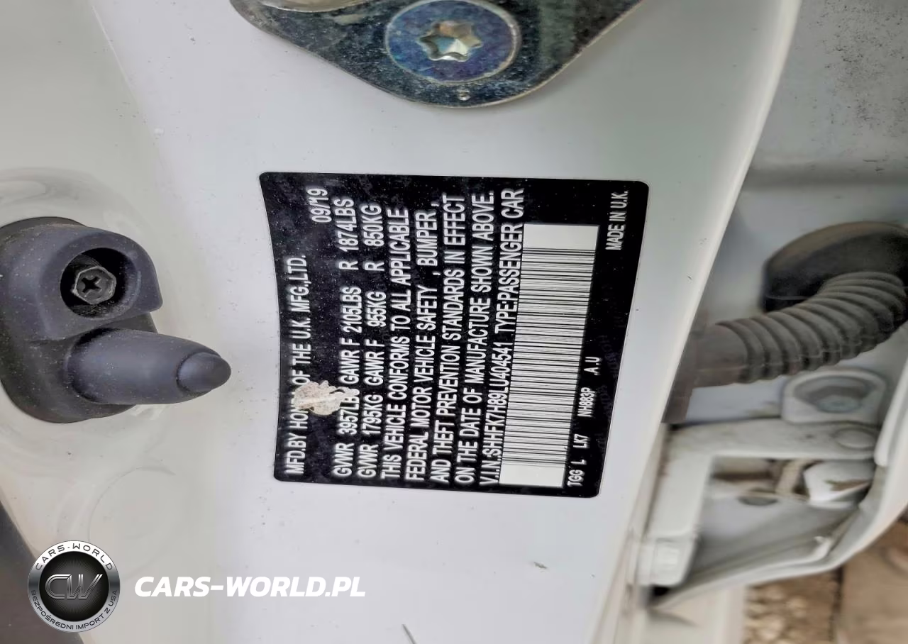 2020 Honda Civic Exl VIN:SHHFK7H89LU404541 - 12