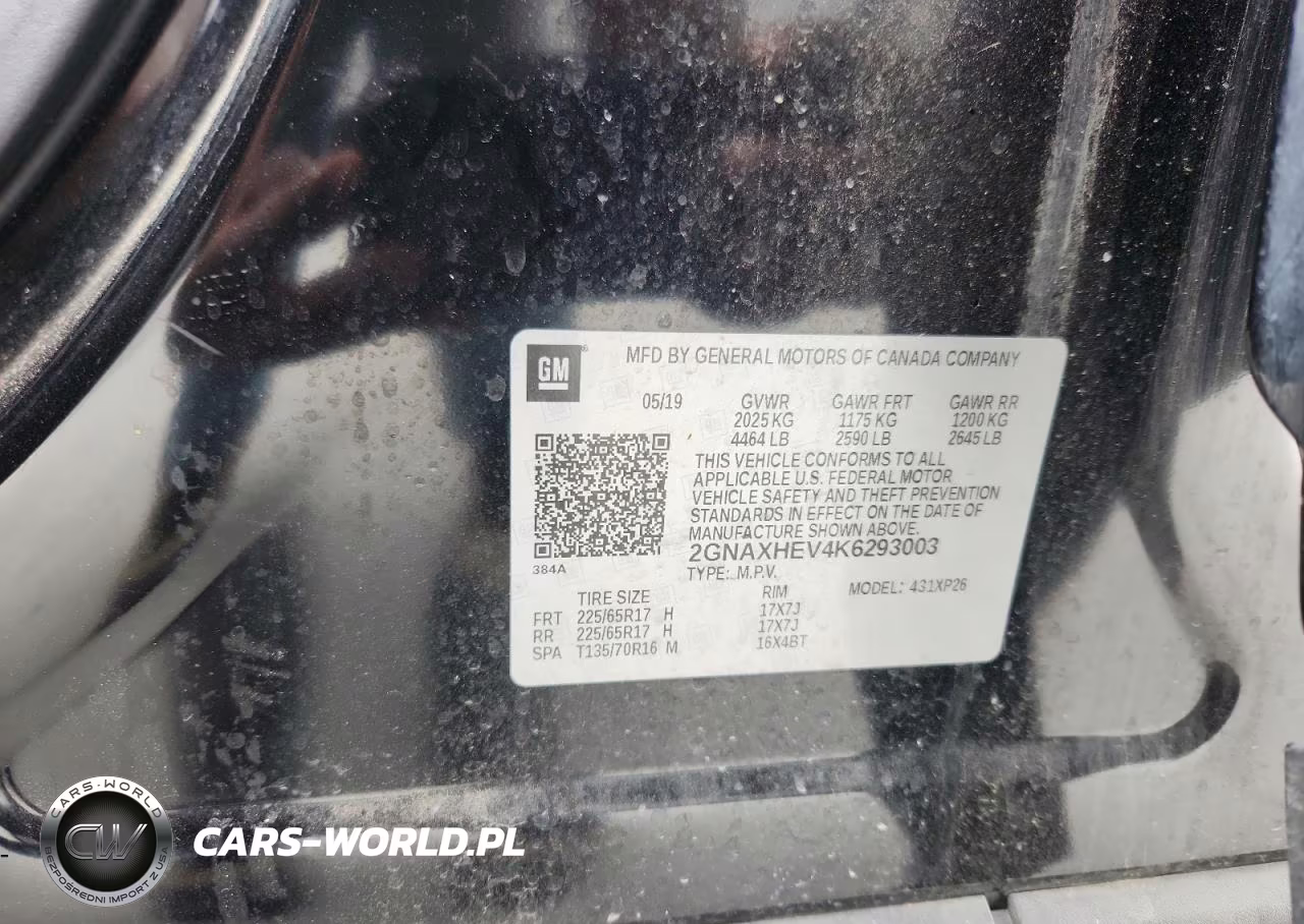 2019 Chevrolet Equinox Ls VIN:2GNAXHEV4K6293003 - 14