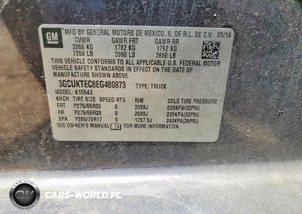 2014 Chevrolet Silverado K1500 High Country VIN:3GCUKTEC8EG480873 - 12
