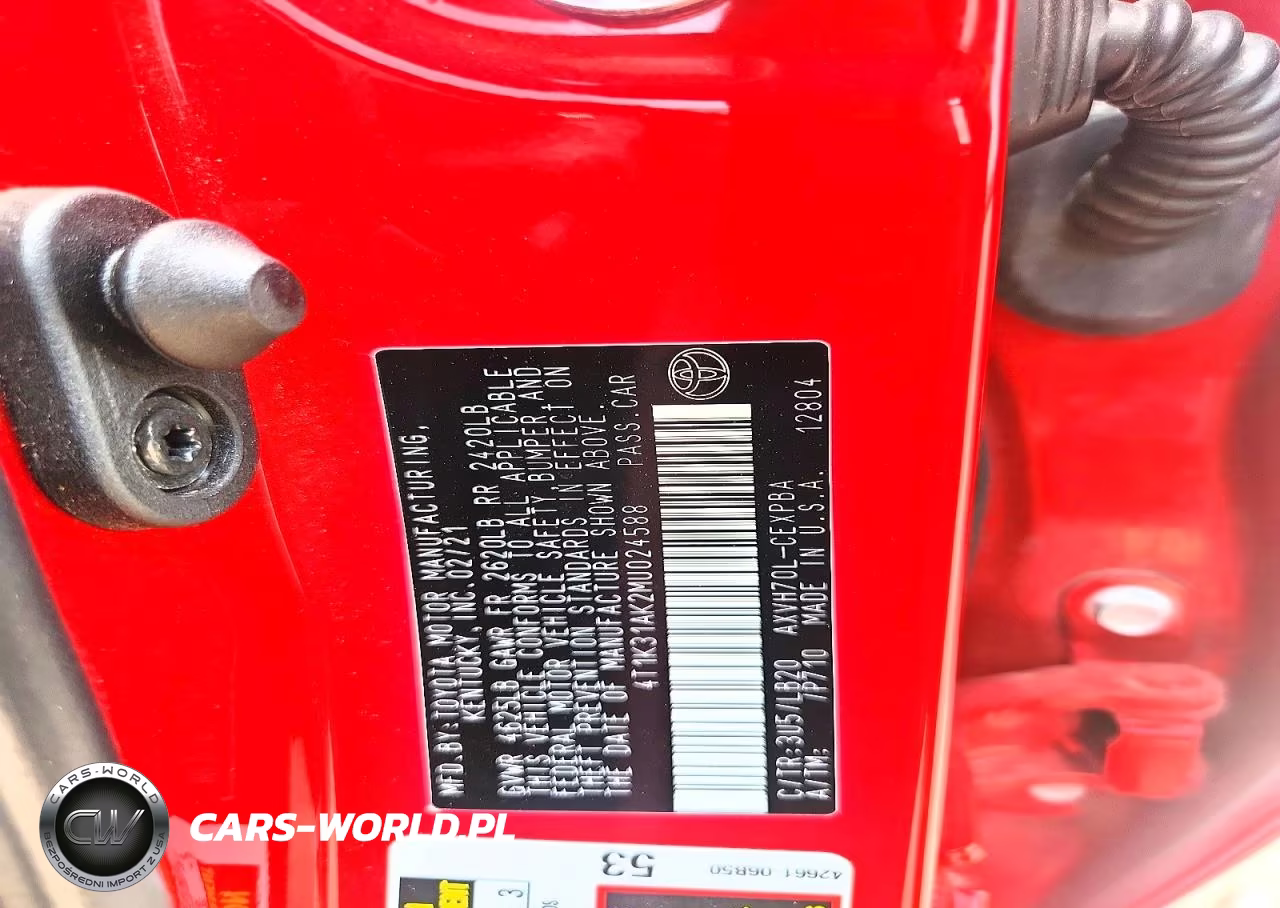 2021 Toyota Camry VIN:4T1K31AK2MU024588 - 12