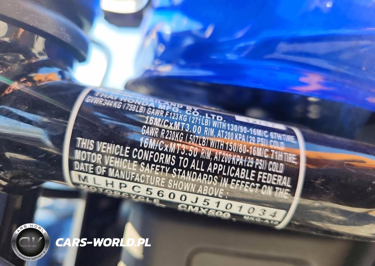 2018 Honda Cmx500 VIN:MLHPC5600J5101034 - 9