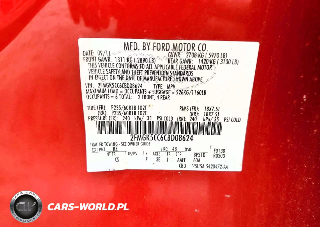 2012 Ford Flex Sel VIN:2FMGK5CC6CBD08624 - 13