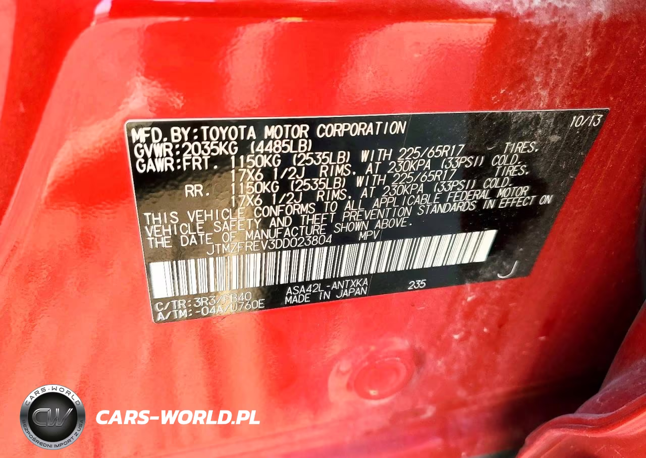 2013 Toyota Rav4 Le VIN:JTMZFREV3DD023804 - 12