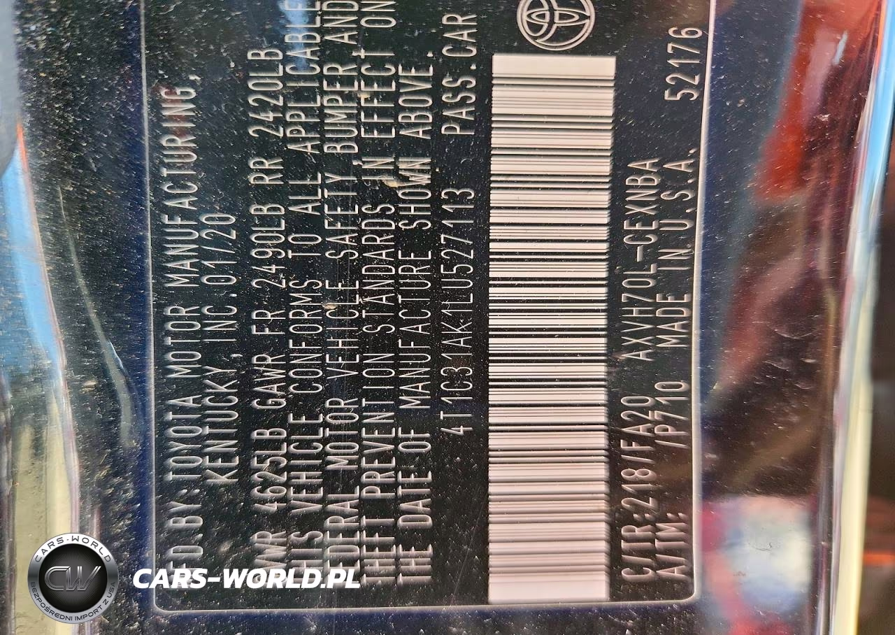 2020 Toyota Camry Le VIN:4T1C31AK1LU527113 - 13