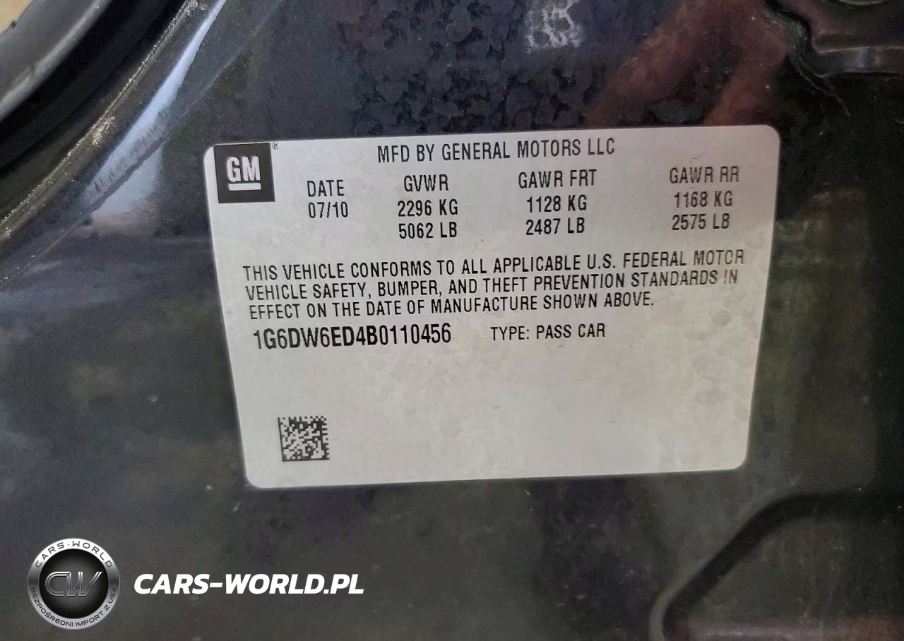 2011 Cadillac Sts Luxury VIN:1G6DW6ED4B0110456 - 12