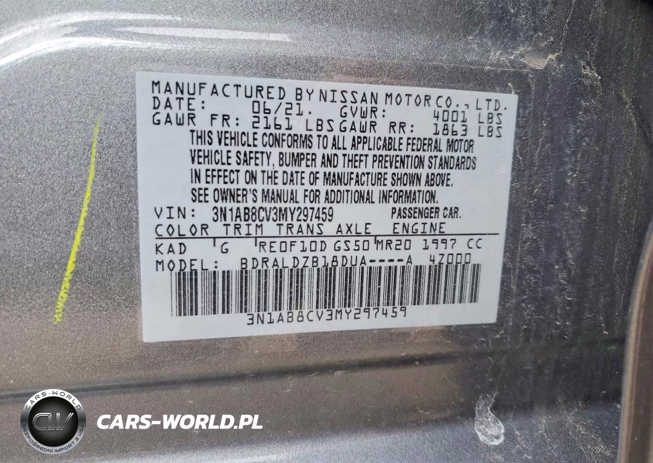 2021 Nissan Sentra Sv VIN:3N1AB8CV3MY297459 - 12