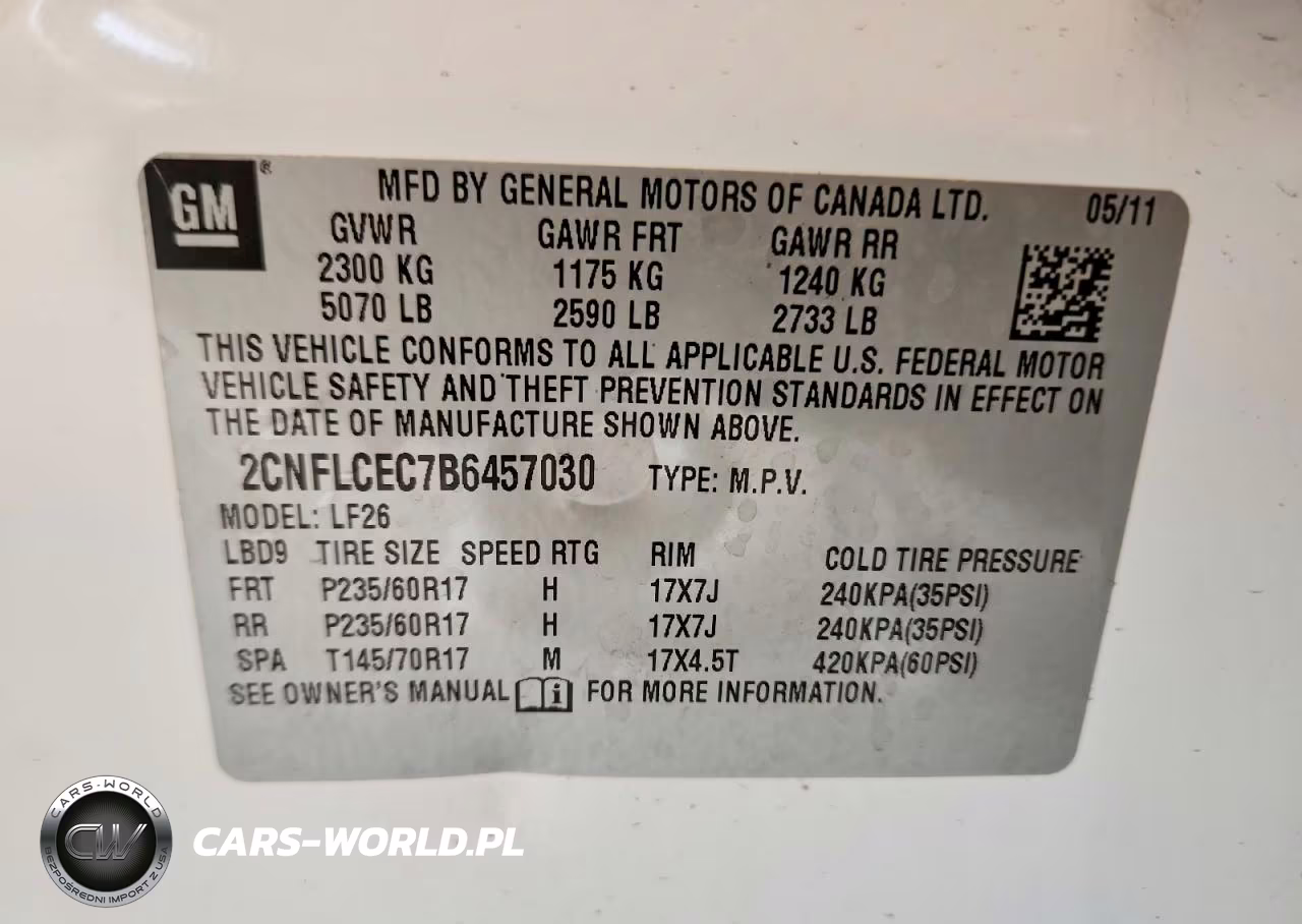 2011 Chevrolet Equinox Ls VIN:2CNFLCEC7B6457030 - 13
