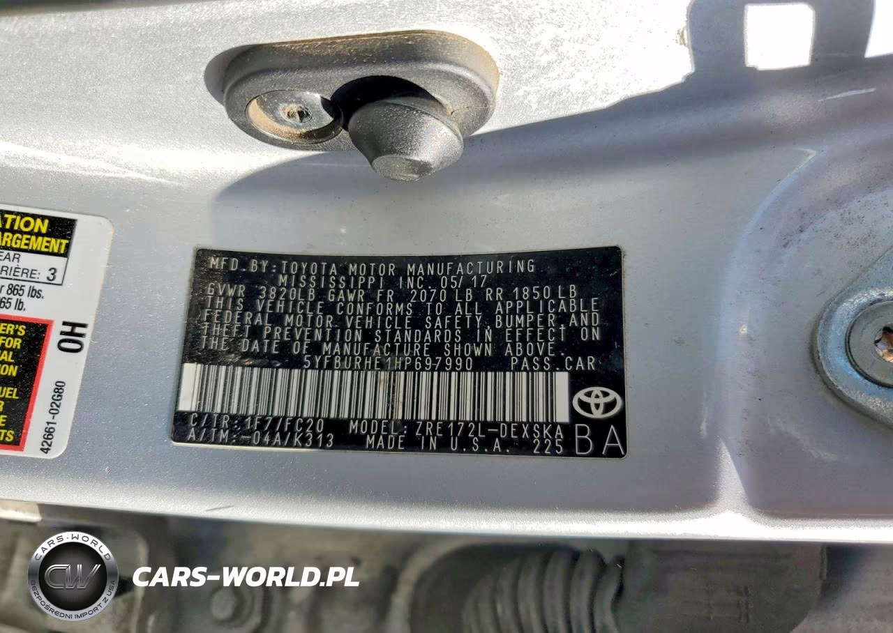 2017 Toyota Corolla Se VIN:5YFBURHE1HP697990 - 13