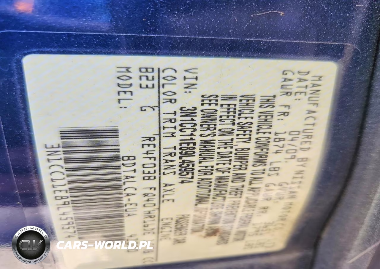 2009 Nissan Versa 1.6 Base VIN:3N1CC11E89L459574 - 12