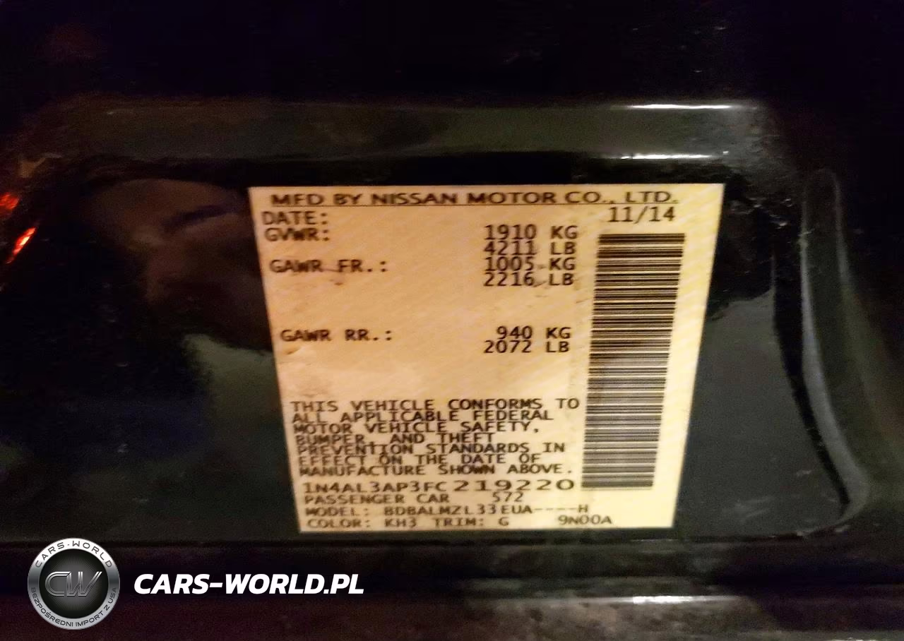 2015 Nissan Altima 2.5 Sv VIN:1N4AL3AP3FC219220 - 12