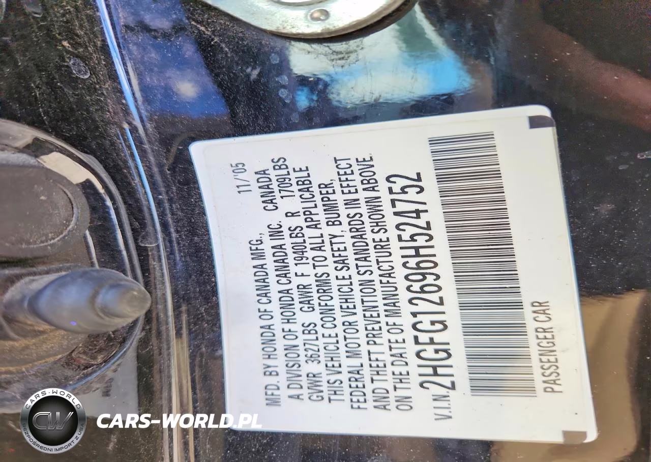 2006 Honda Civic Lx VIN:2HGFG12696H524752 - 12