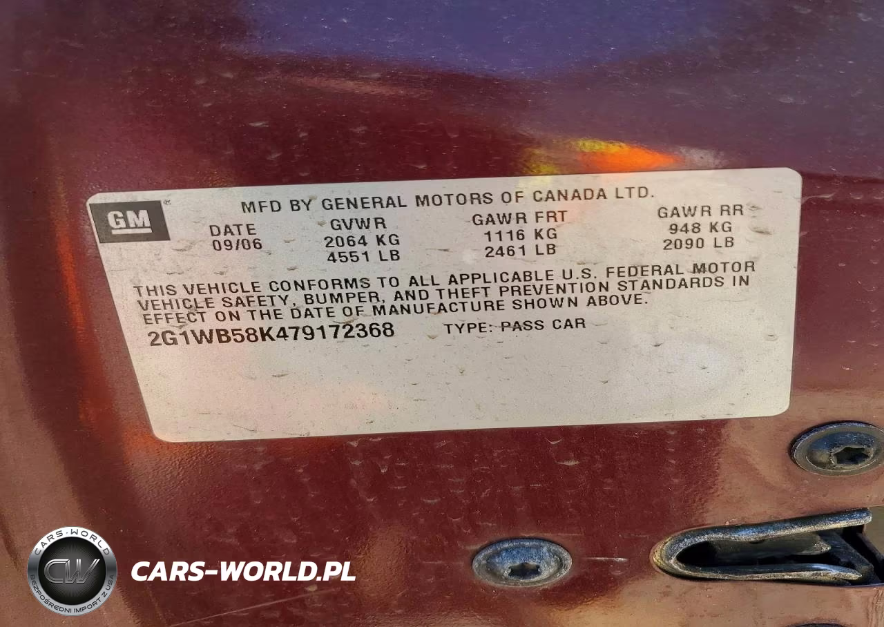 2007 Chevrolet Impala Ls VIN:2G1WB58K479172368 - 12