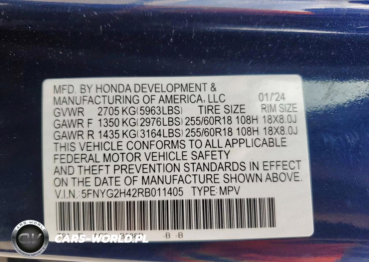 2024 Honda Pilot Exl VIN:5FNYG2H42RB011405 - 13