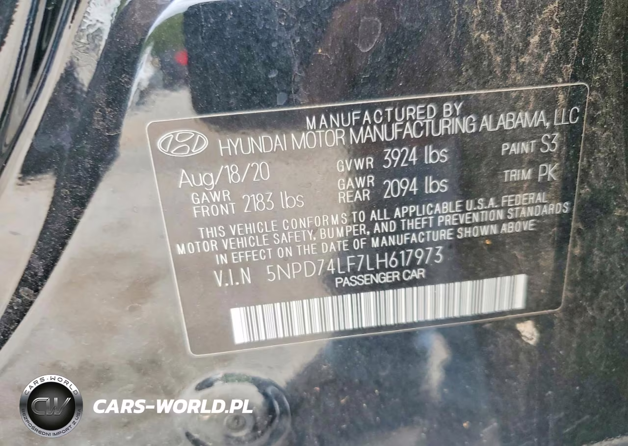 2020 Hyundai Elantra Se VIN:5NPD74LF7LH617973 - 12