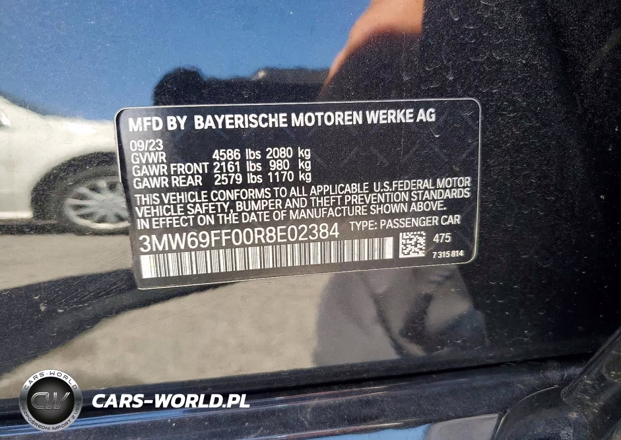 2024 BMW 330I VIN:3MW69FF00R8E02384 - 12