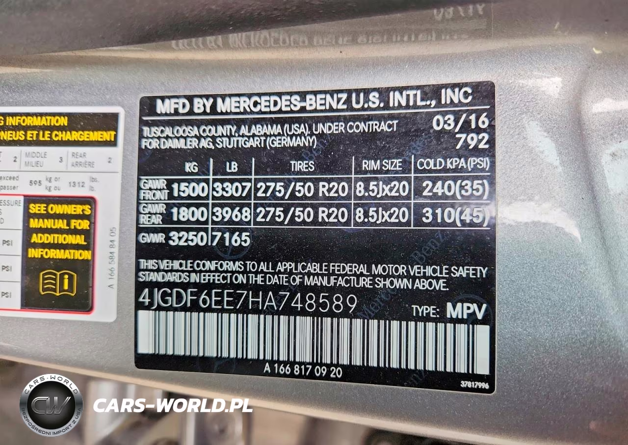 2017 Mercedes-Benz Gls 450 4Matic VIN:4JGDF6EE7HA748589 - 14