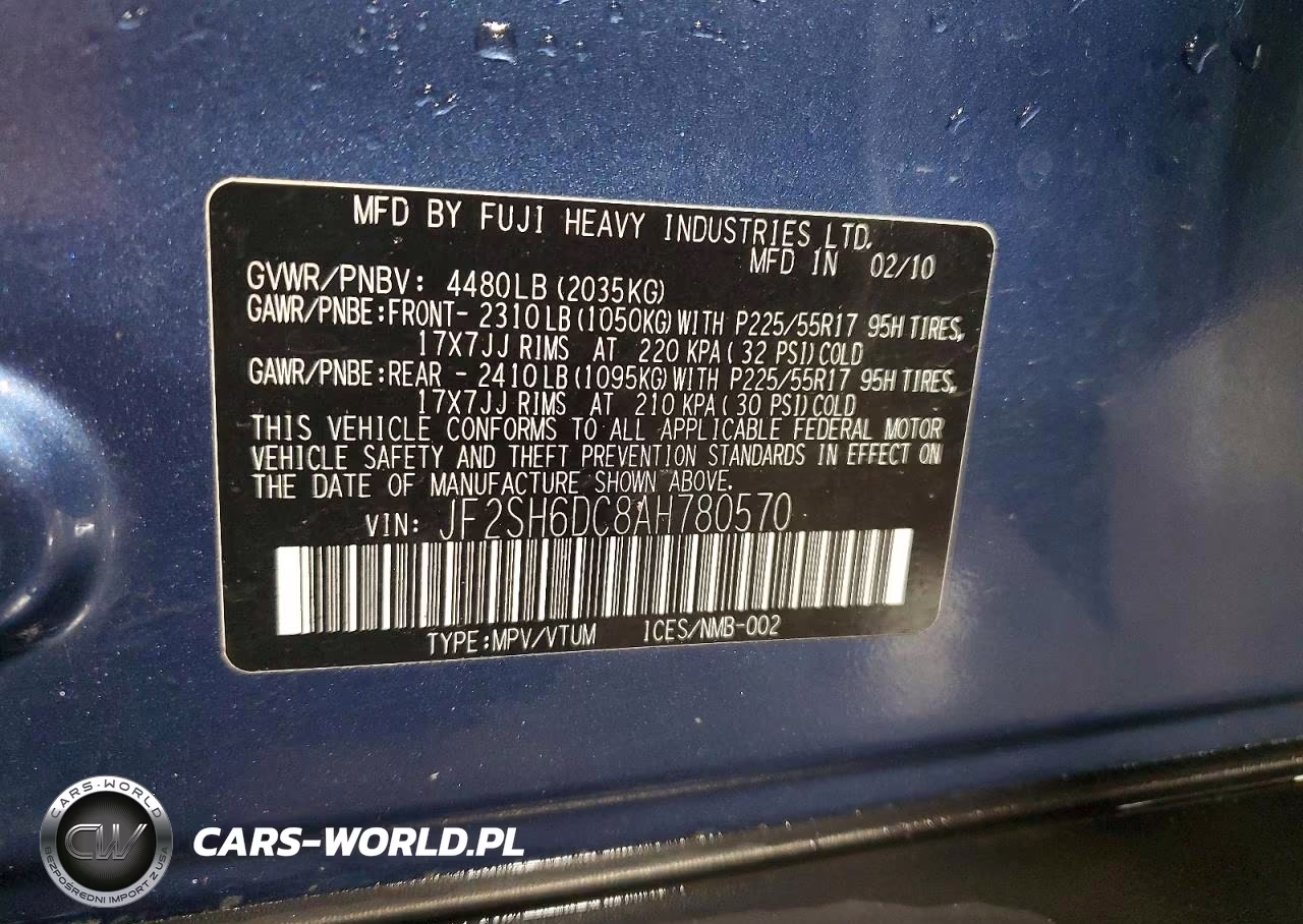 2010 Subaru Forester 2.5X Limited VIN:JF2SH6DC8AH780570 - 13