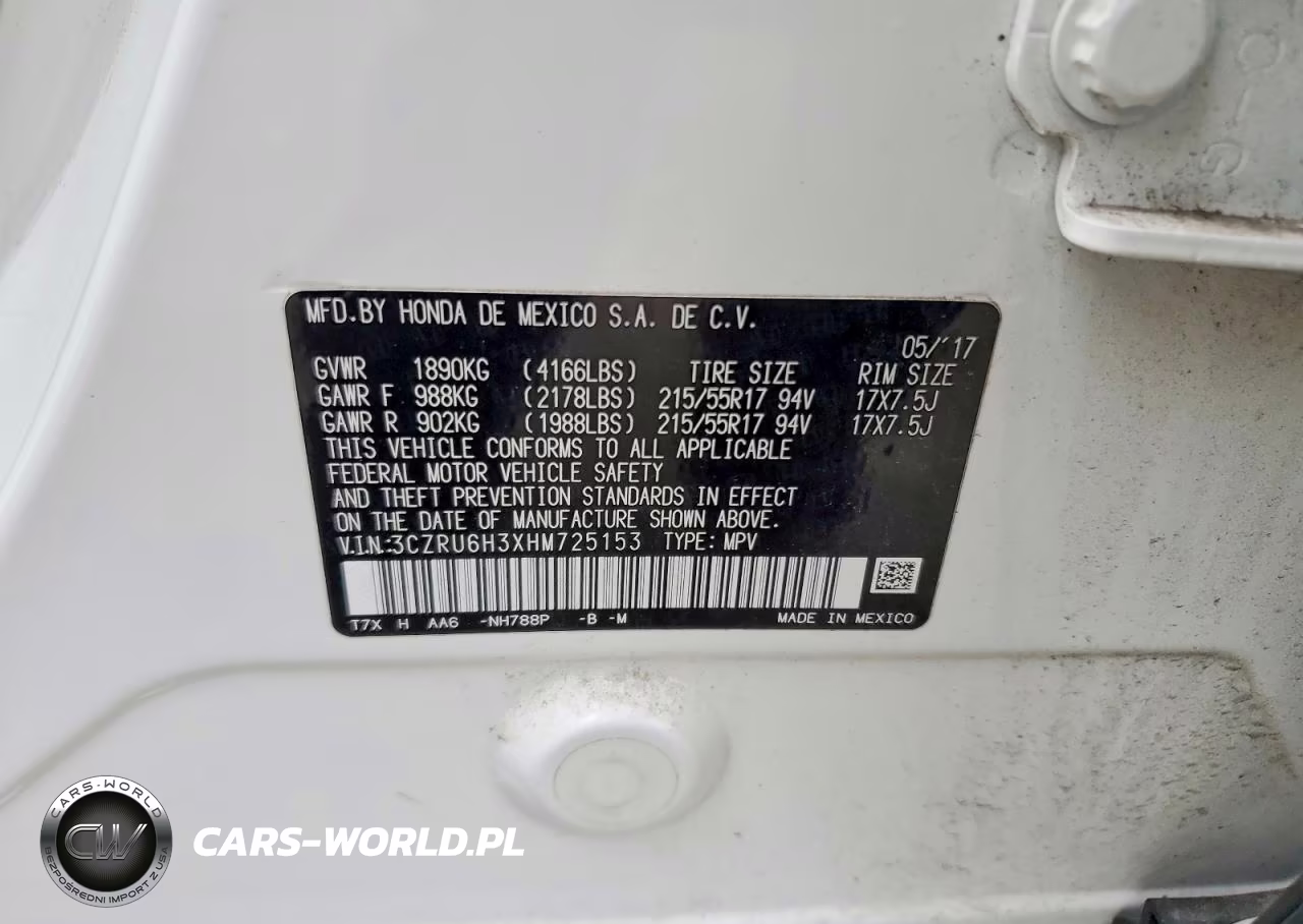 2017 Honda Hr-V Lx VIN:3CZRU6H3XHM725153 - 12