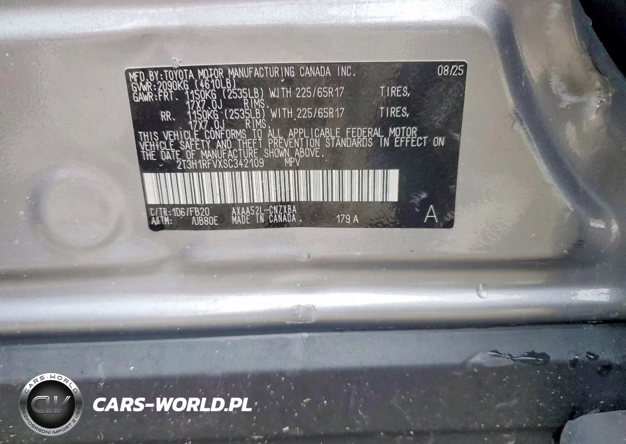 2025 Toyota Rav4 Le VIN:2T3H1RFVXSC342109 - 12