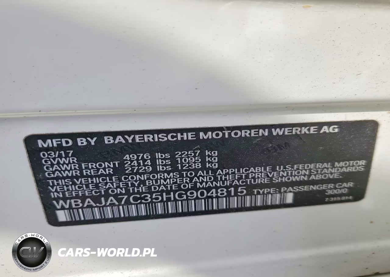 2017 BMW 530 Xi VIN:WBAJA7C35HG904815 - 12