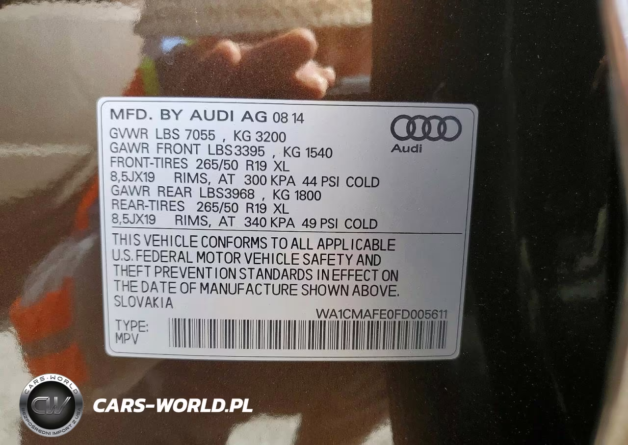 2015 Audi Q7 Tdi Premium VIN:WA1CMAFE0FD005611 - 13
