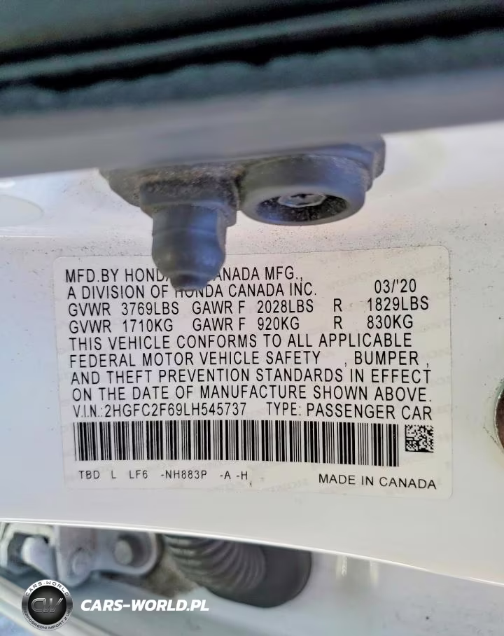 2020 Honda Civic Lx VIN:2HGFC2F69LH545737 - 12