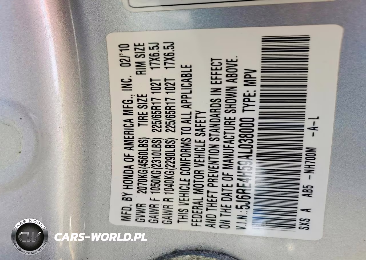 2010 Honda Cr-V Ex VIN:5J6RE4H59AL038000 - 13
