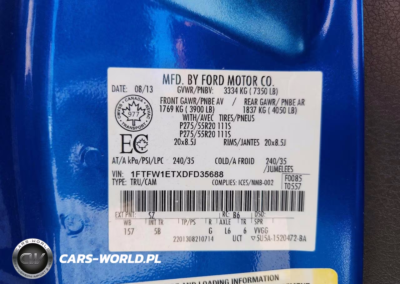 2013 Ford F150 Supercrew VIN:1FTFW1ETXDFD35688 - 12