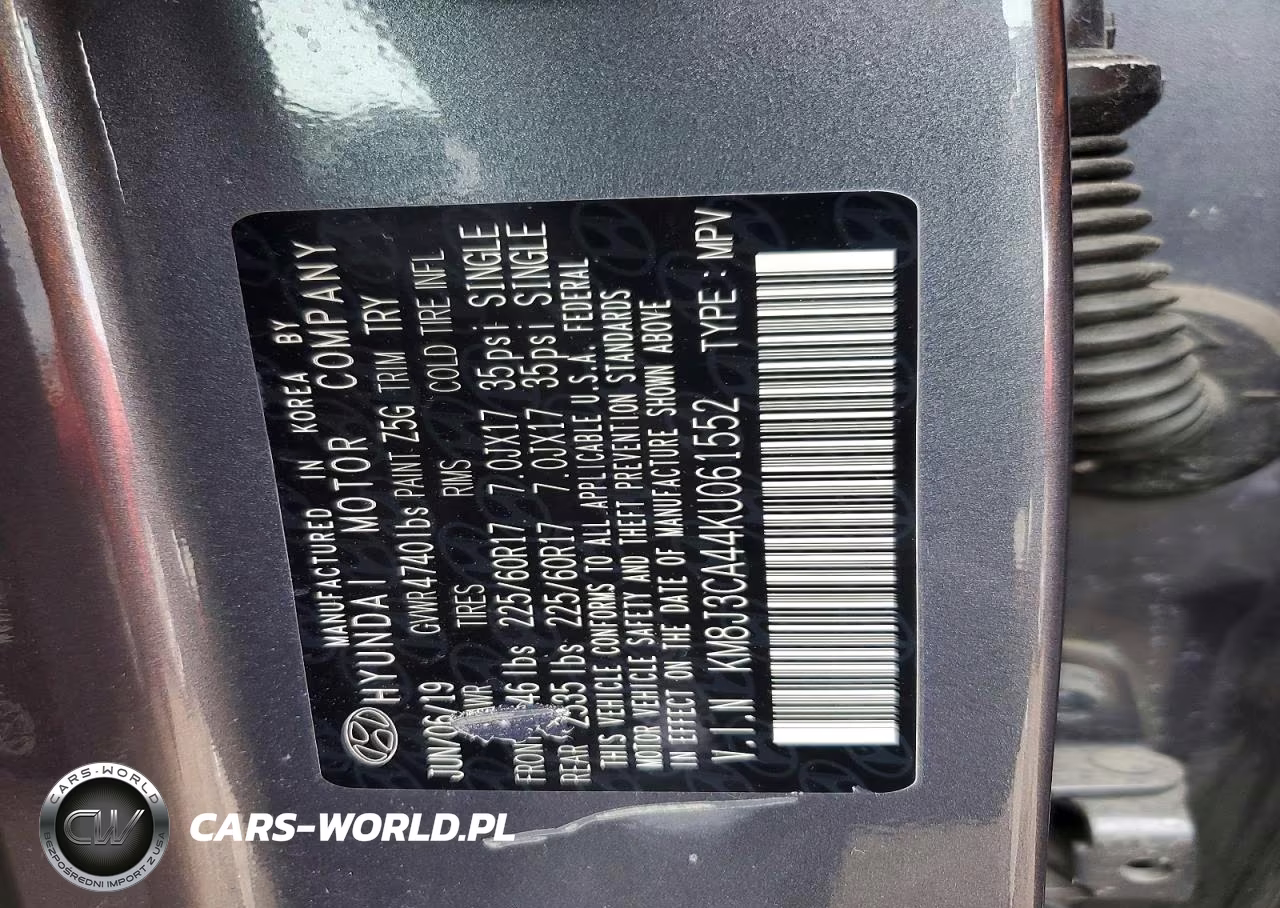 2019 Hyundai Tucson Value VIN:KM8J3CA44KU061552 - 12