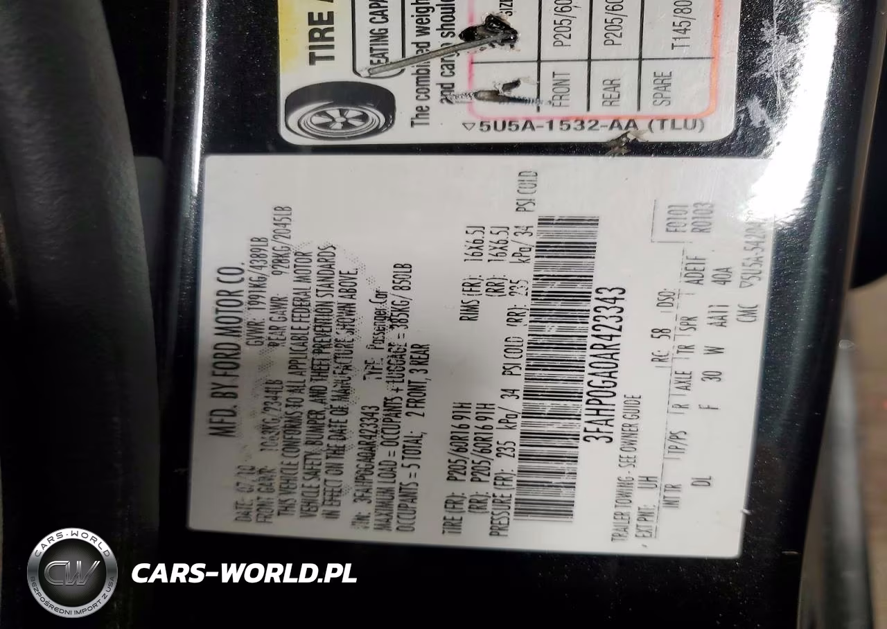 2010 Ford Fusion S VIN:3FAHP0GA0AR423343 - 12
